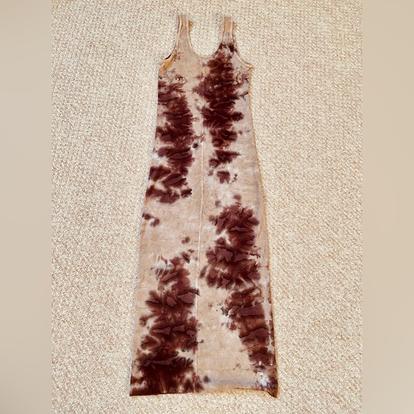 Enza Costa Rib Tank MIDI Dress in Coffee Patina - Picture 5 of 7